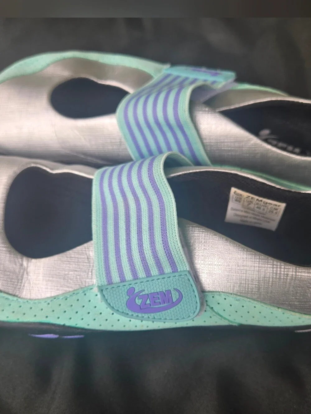 Women’s Mint & Lavender Mary Jane Flat with Elastic‎ Strap
